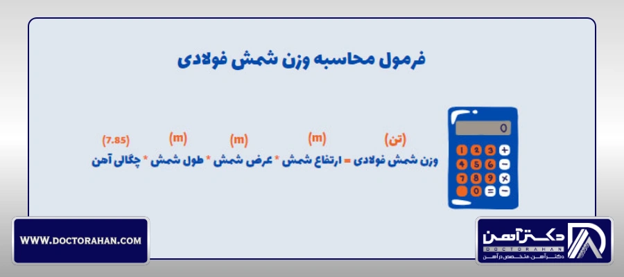 فرمول محاسبه وزن شمش فولادی
