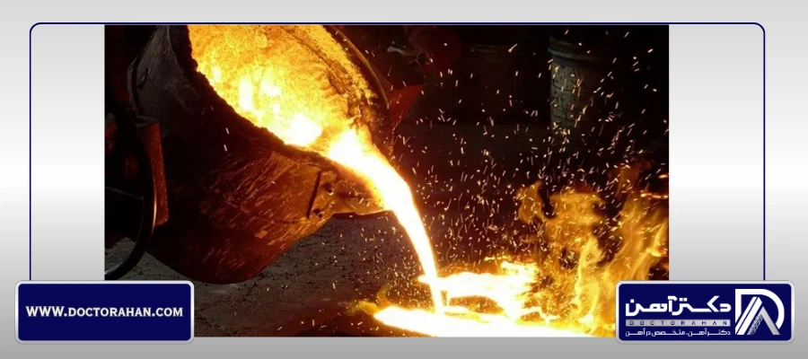 فرآیند ریخته‌گری شمش فولادی