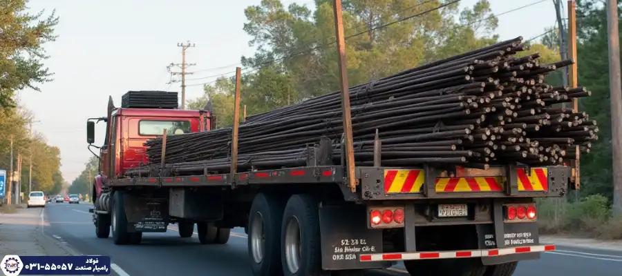 حمل و نقل جاده ای میلگرد 